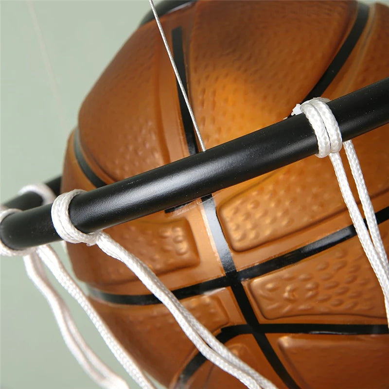 suspension modernes en forme de basket-ball led
