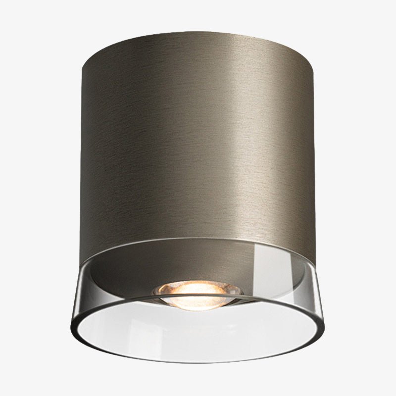 Spot LED en métal cylindrique Nickel