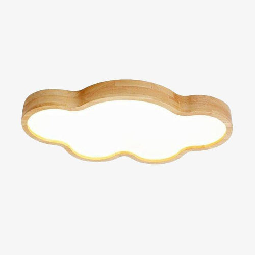 Plafonnier moderne à LED style nuage en bois