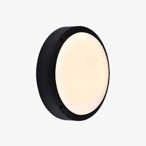 Plafonnier extérieur LED rond noir Flat (plusieurs tailles)