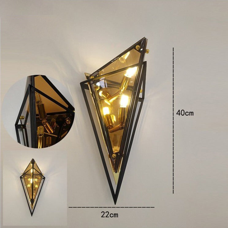 Applique murale rétro LED en verre fumé Klais