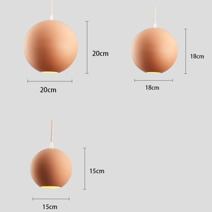 Suspension moderne en métal coloré ronde Klint