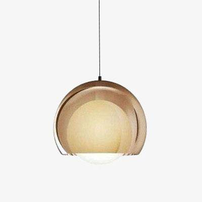 Suspension moderne à LED avec abat-jour métal Moon