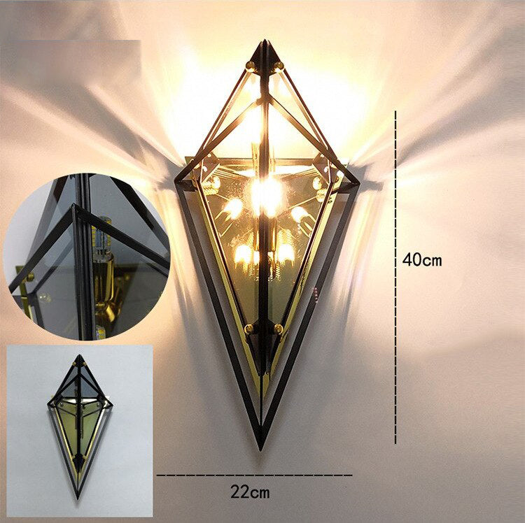 Applique murale rétro LED en verre fumé Klais