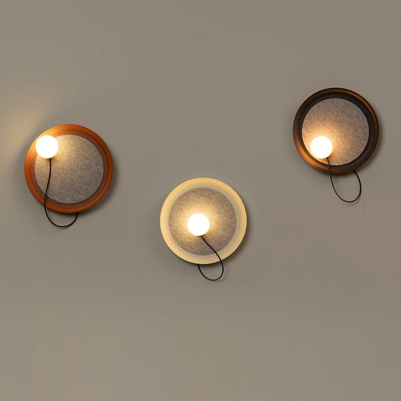 Applique murale moderne LED ronde en métal Barp