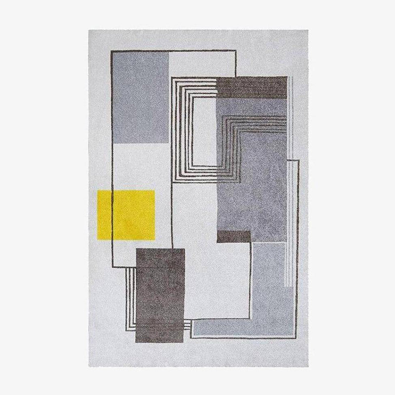 Tapis moderne rectangle aux motifs géométriques