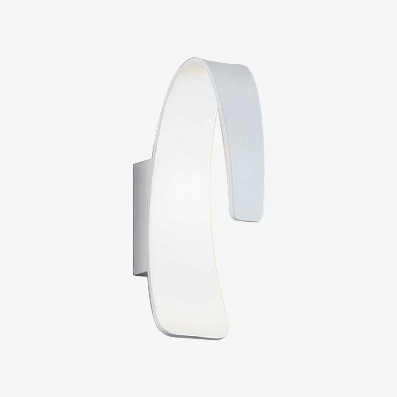 Applique design LED moderne arrondie blanche