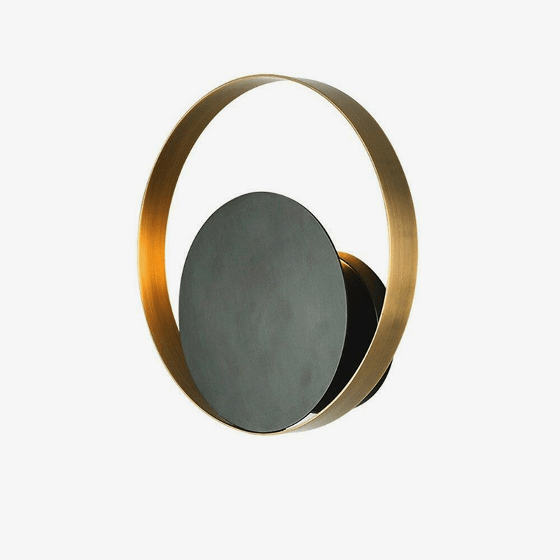 Applique murale design LED avec disque en métal doré Luxury