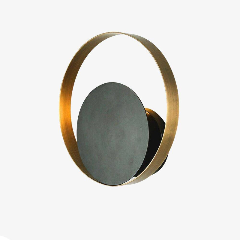 Applique murale design LED avec disque en métal doré Luxury