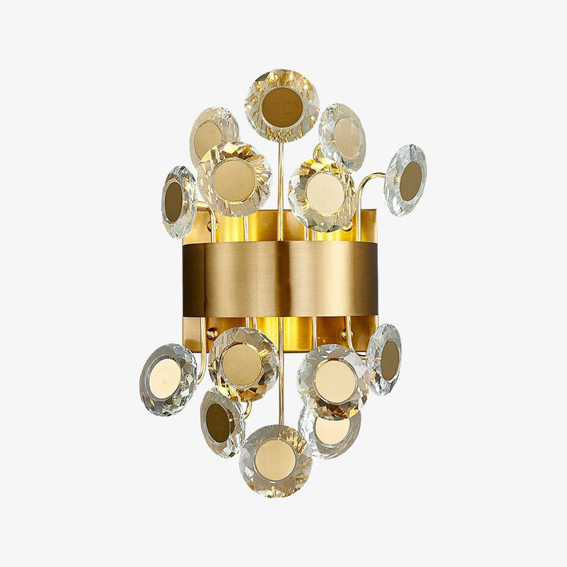 Applique murale moderne LED avec détails ronds et dorés Uma
