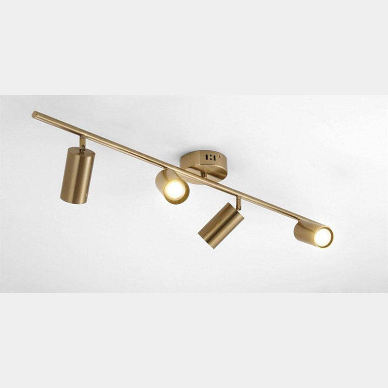 Barre spots LED en aluminium noir ou doré Mounted