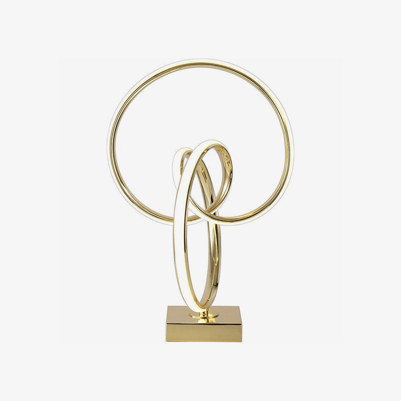 Chambre de chevet design moderne LED en spirale dorée Art