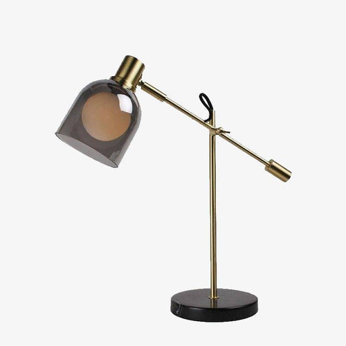 Lampe à poser design LED avec abat-jour en verre arrondi Luxury