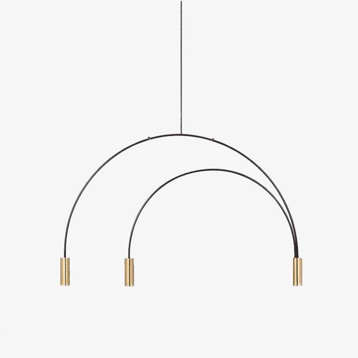 Lustre design branches fines en forme de U