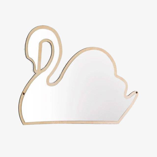 Miroir mural en forme de cygne Decoration