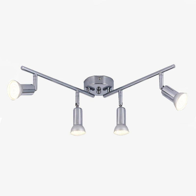 Plafonnier à spots LEDs ajustable chromé Home