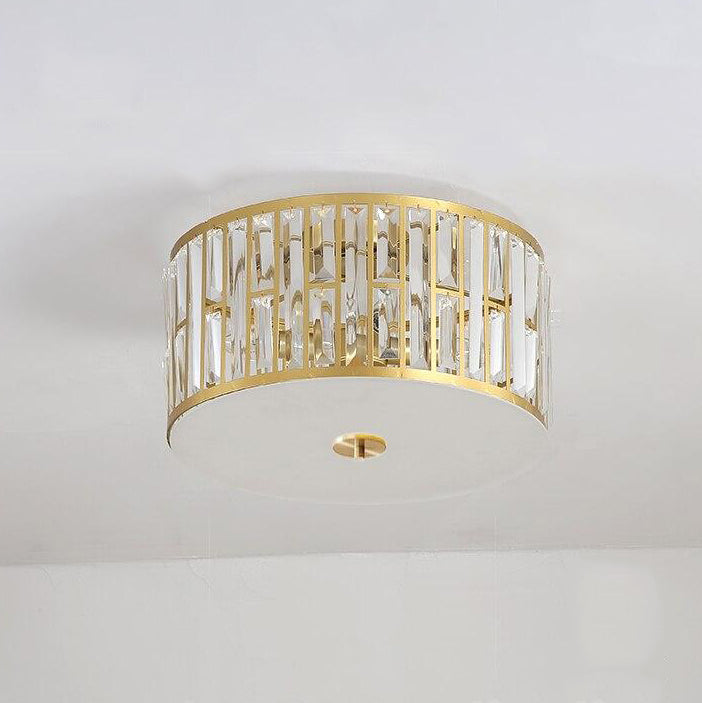 Plafonnier moderne luxury doré en cristal Pylonna