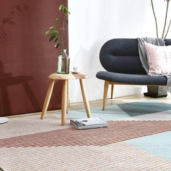 Tapis rectangle moderne style géométrique