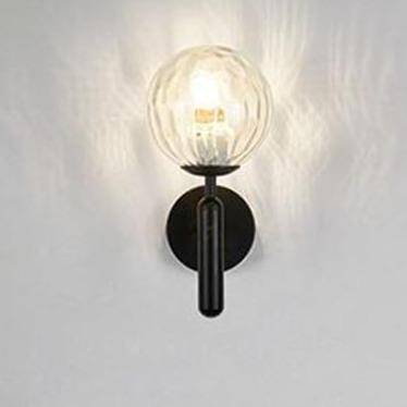 Applique murale moderne LED avec boule en verre et support cylindrique Sconce