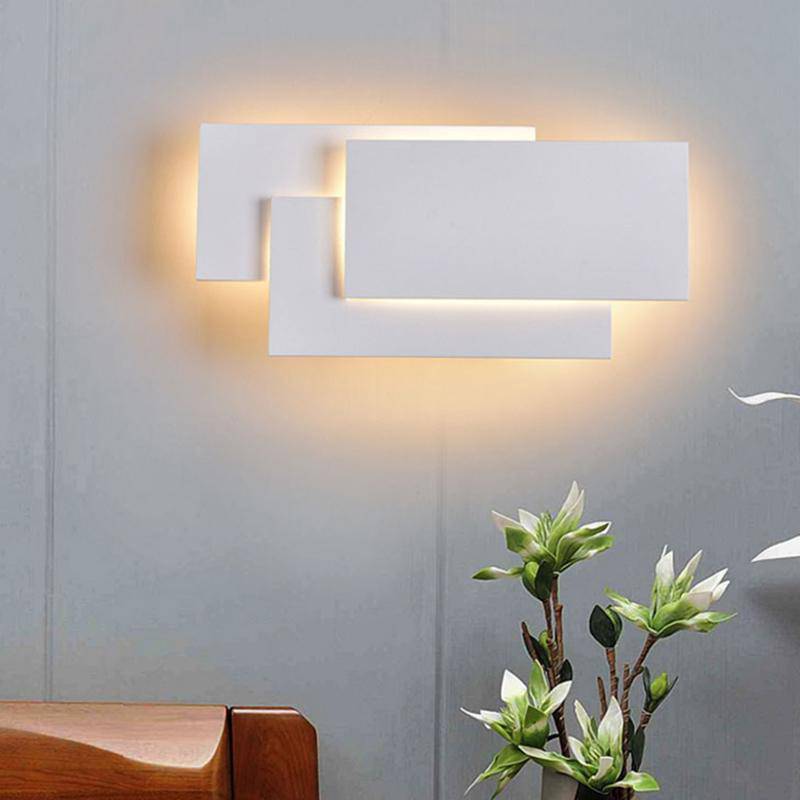 Applique murale LED rectangles en aluminium Painted