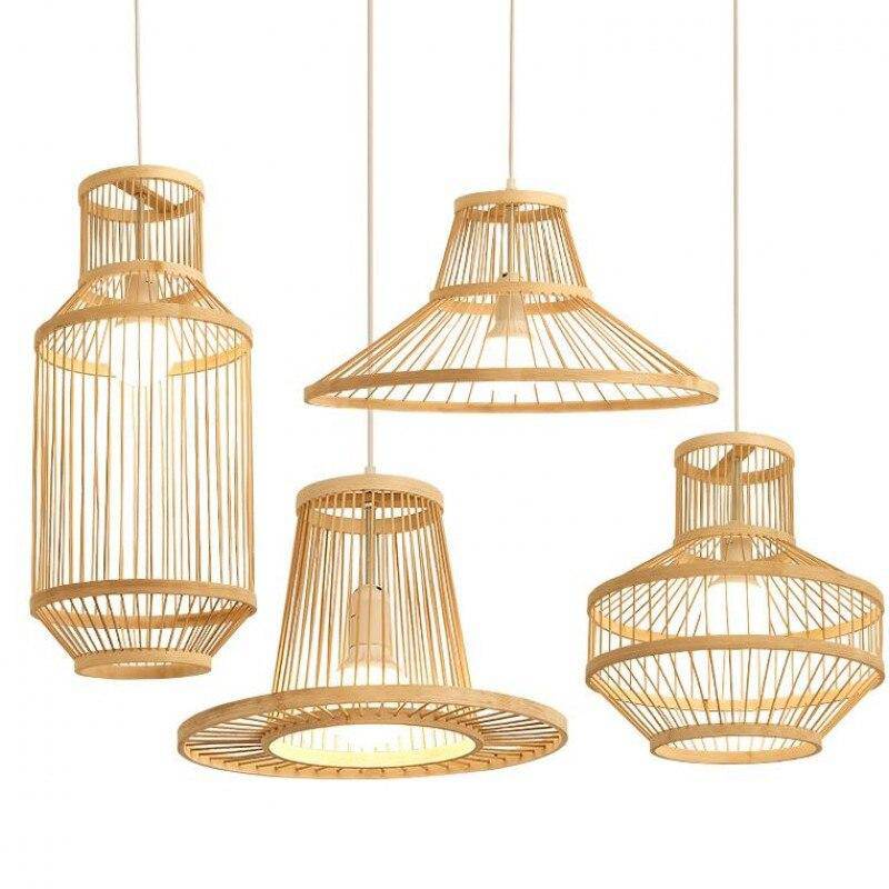 Suspension cage en bambou Geometric D