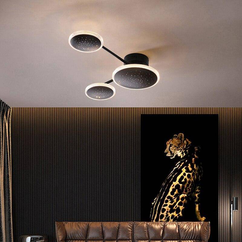 Plafonnier design avec plusieurs ronds LED Creative