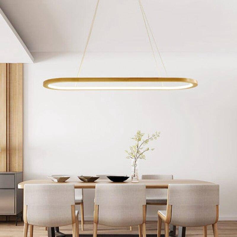Lustre design à LED avec anneau en bois Light