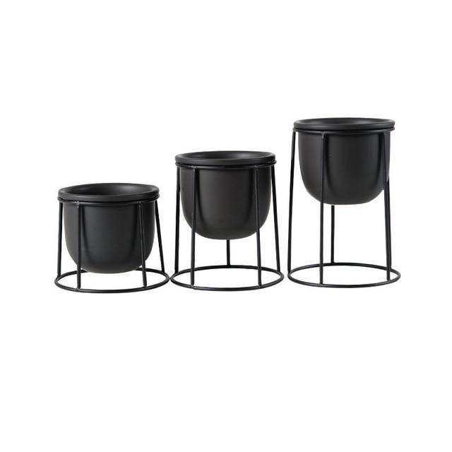 Lot de 3 piédestal moderne pour plantes style scandinave