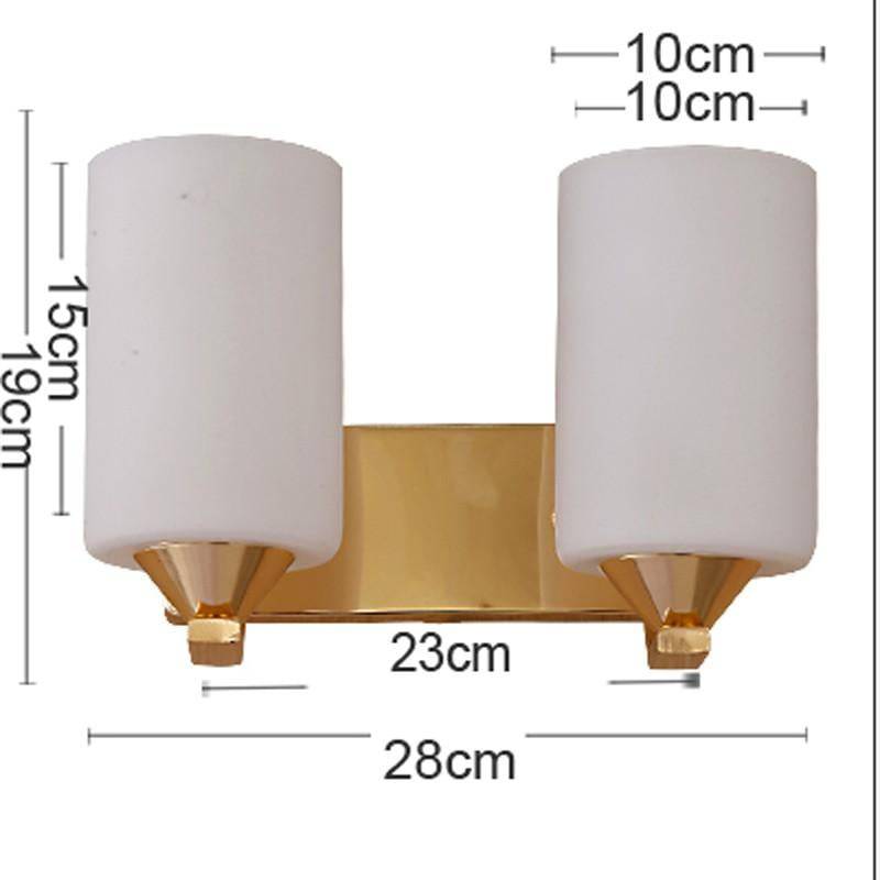 Applique murale chromée doré et abat-jour cylindrique Sconce