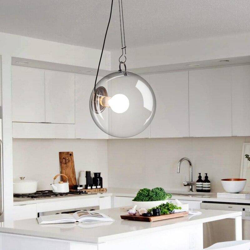 Suspension design LED sphère en verre Octave