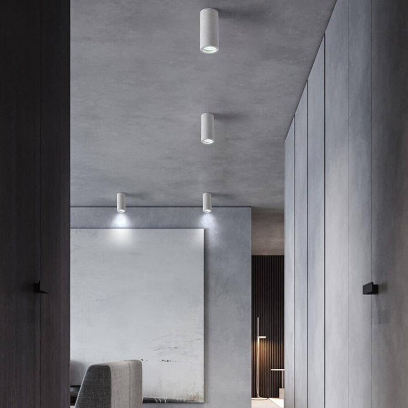 Spot moderne LED rond en ciment style industriel
