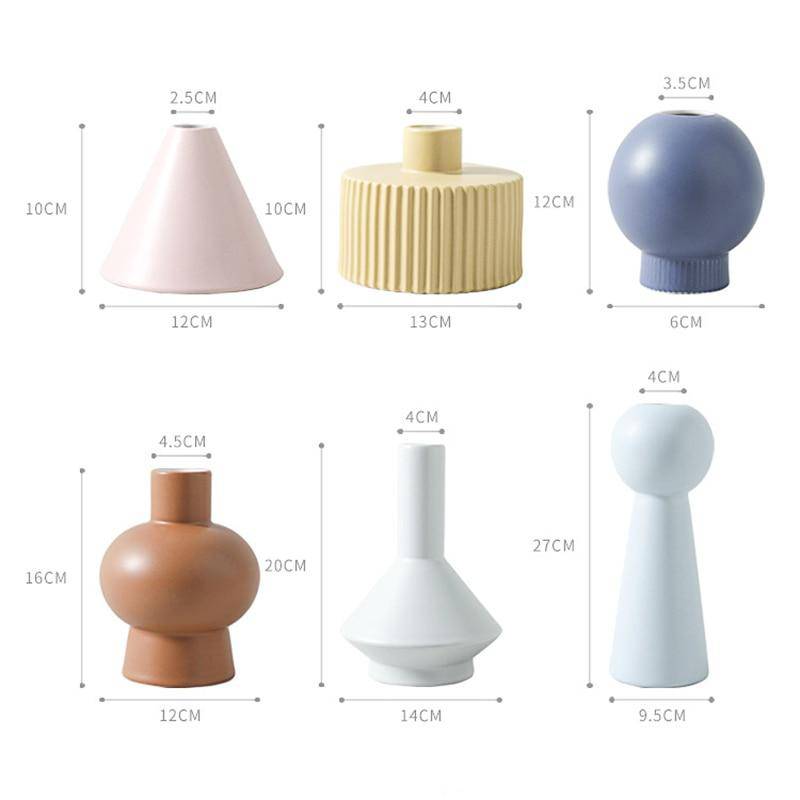 Vase design en céramique colorée style Bonsai