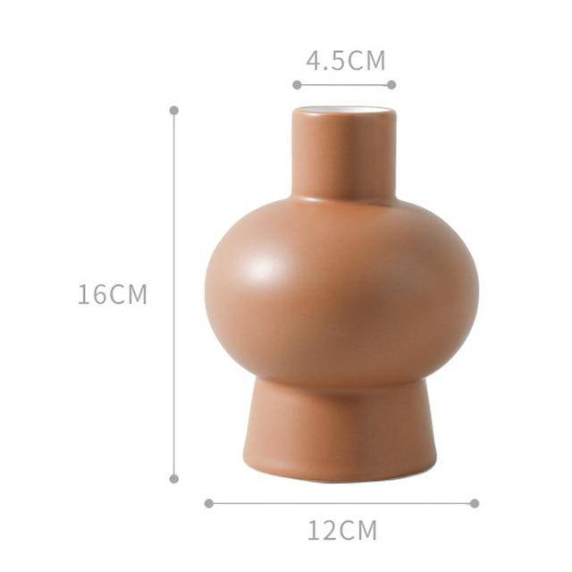 Vase design en céramique colorée style Bonsai