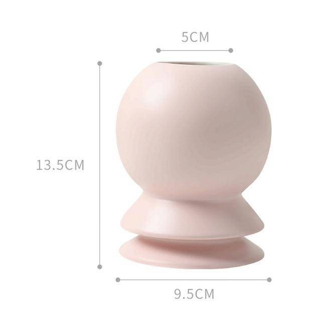 Vase design en céramique colorée style Bonsai