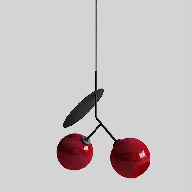 Suspension design LED en métal style cerise deco