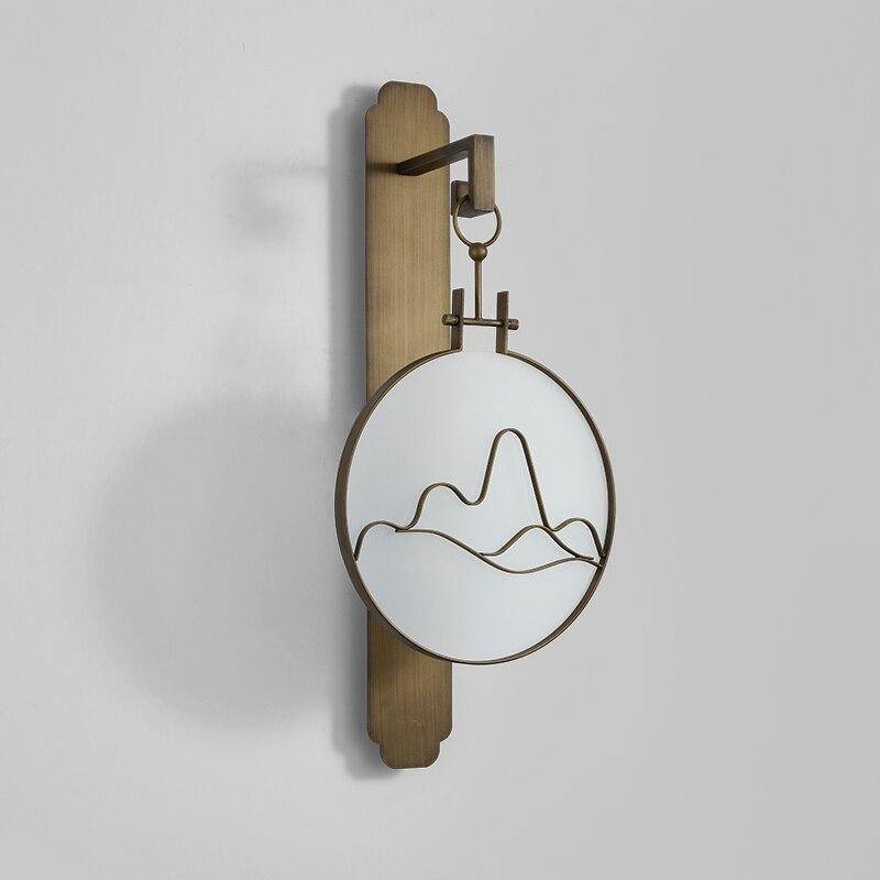 Applique murale design LED en métal style japonais