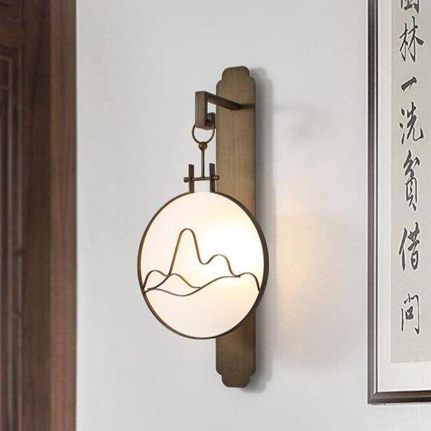 Applique murale design LED en métal style japonais