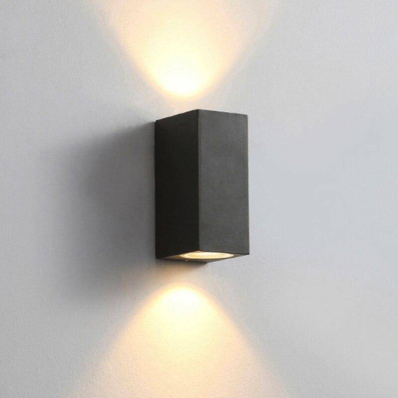 Applique murale moderne LED en cube noir Deco
