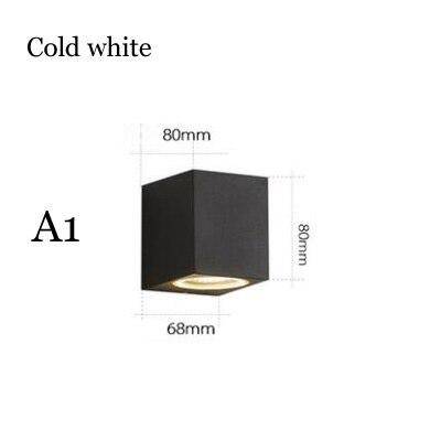 Applique murale moderne LED en cube noir Deco