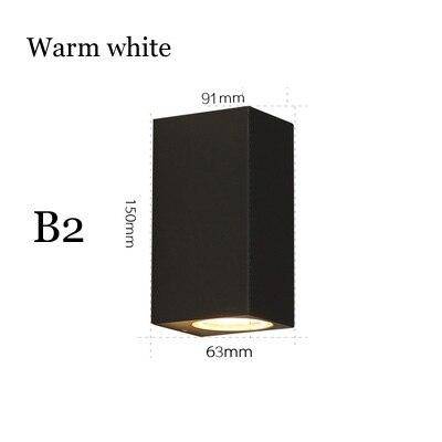 Applique murale moderne LED en cube noir Deco