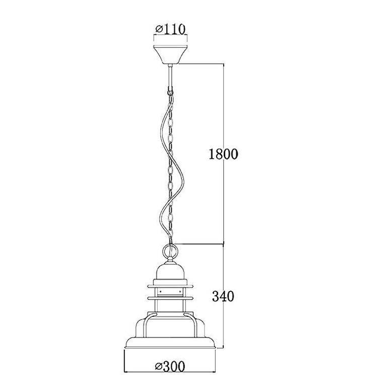 Suspension industrielle LED avec abat-jour cuivré