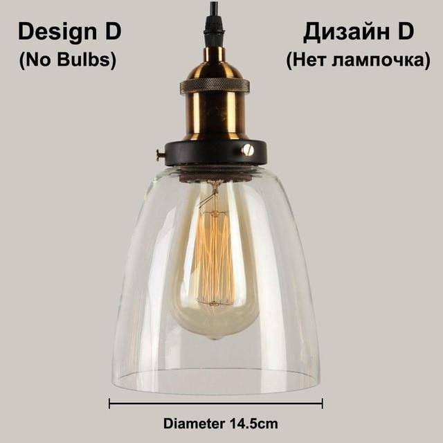 Suspension LED avec abat-jour en verre vintage