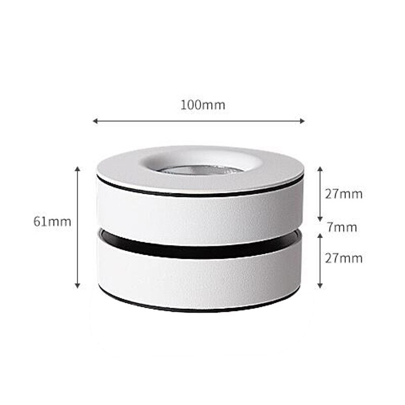 Spot moderne LED ronde et rotatif à 355° Manuel