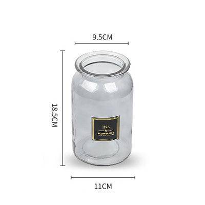 Vase en verre design rond style Lao