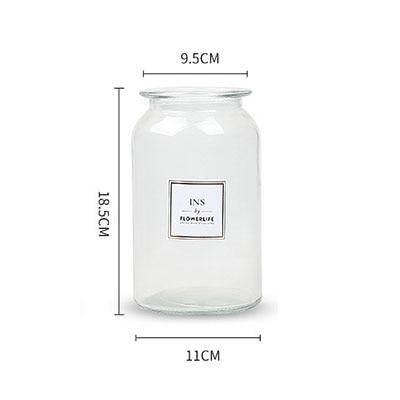 Vase en verre design rond style Lao