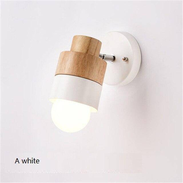 Applique murale LED en bois Creative (cube ou cylindre)