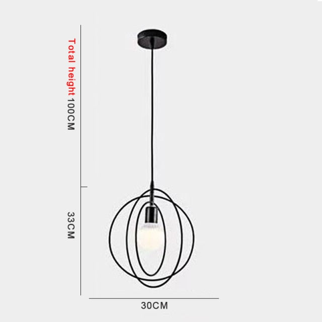 Suspension moderne LED avec formes géometriques Yria
