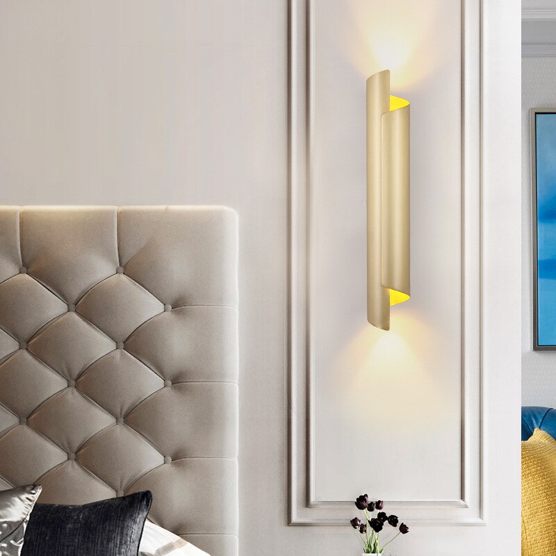 Applique murale moderne LED cylindrique et métallique Amaia