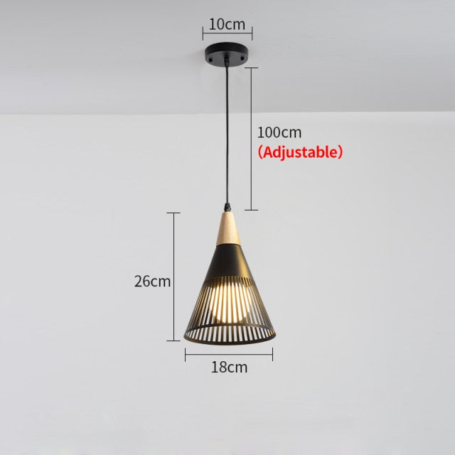 Suspension moderne LED avec lampes coniques Abril