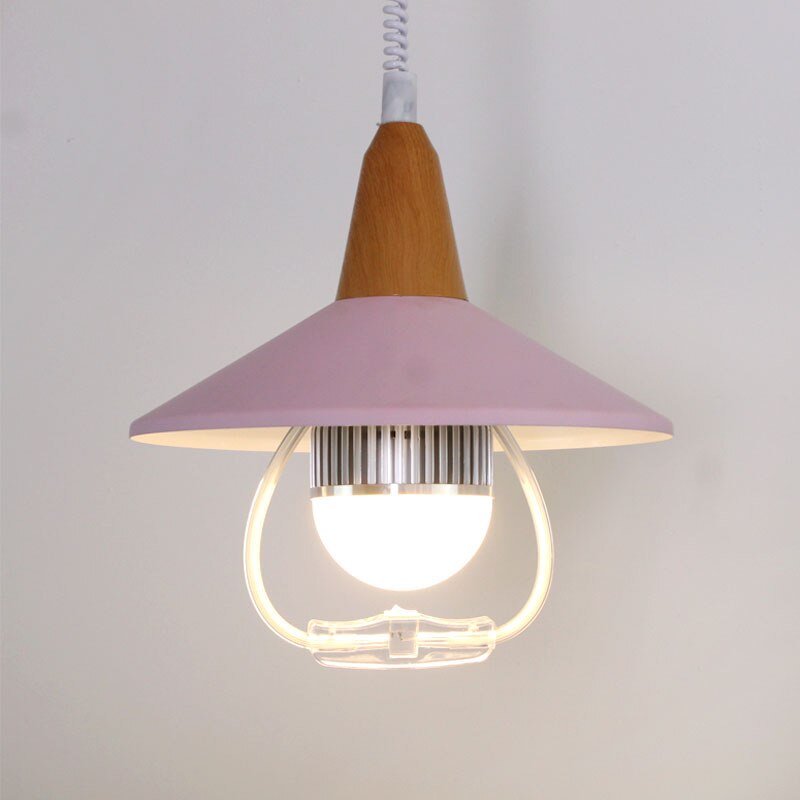 Suspension industrielle abat-jour conique presque plat Casilda